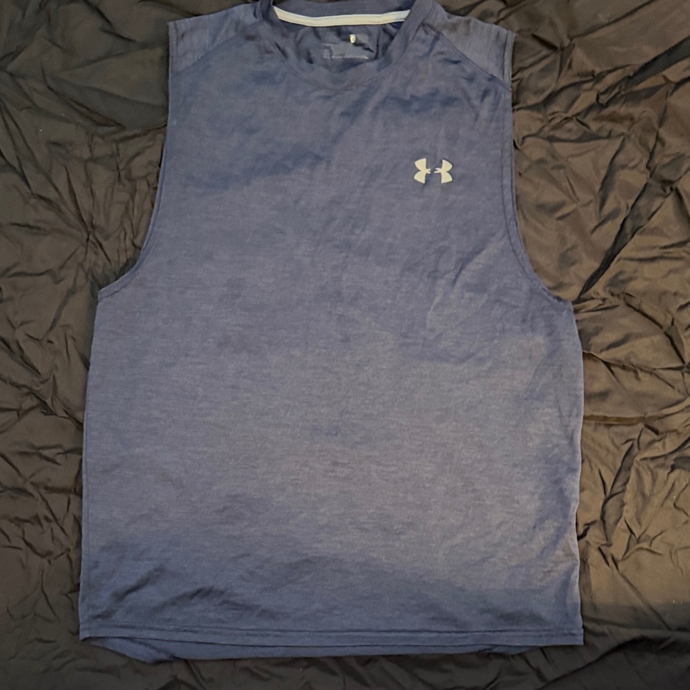 Under Armour Men's Navy Sleeveless Tank Medium